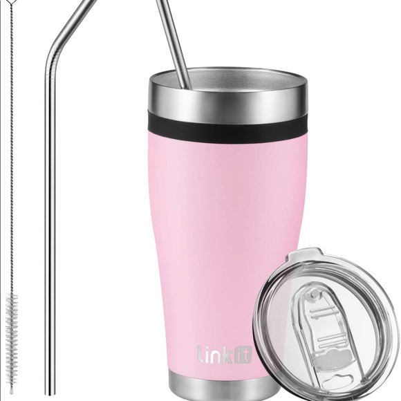 Dining Pink 2oz Tumbler With Straws Poshmark